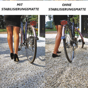 mit und ohne Stabilisierungsmatte