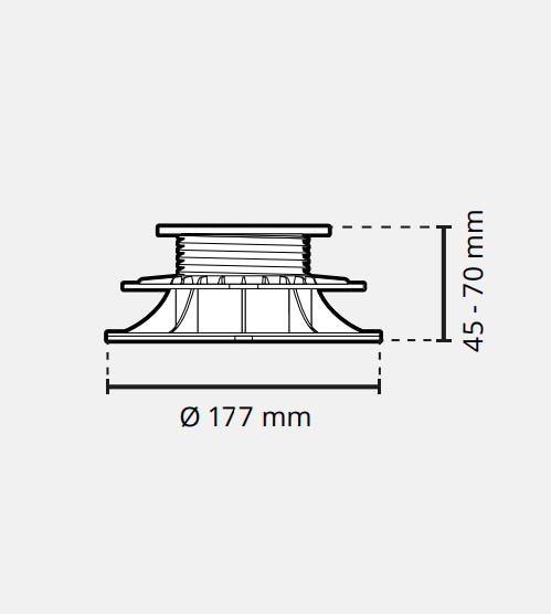 45-70mm Stelzlager standard – Bild 2